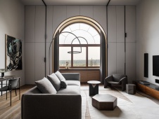 Фото интерьера зоны отдыха квартиры в стиле лофт