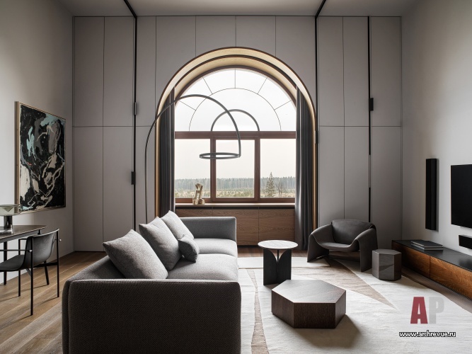 Фото интерьера зоны отдыха квартиры в стиле лофт