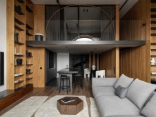 Фото интерьера гостиной квартиры в стиле лофт