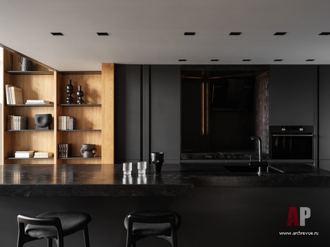 Фото интерьера кухни квартиры в стиле лофт