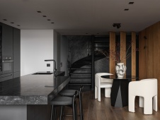 Фото интерьера столовой квартиры в стиле лофт