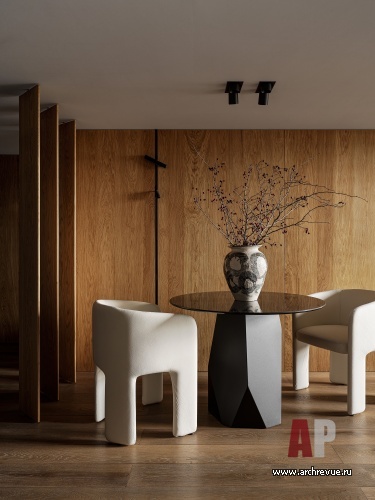 Фото интерьера столовой квартиры в стиле лофт