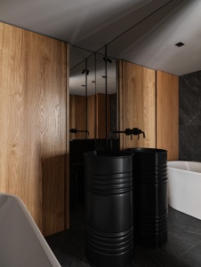 Фото интерьера санузла квартиры в стиле лофт