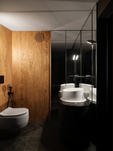 Фото интерьера гостевого санузла квартиры в стиле лофт