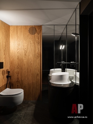 Фото интерьера гостевого санузла квартиры в стиле лофт