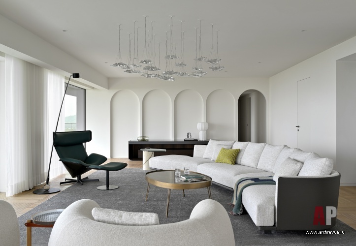 Фото интерьера гостиной квартиры в стиле минимализм