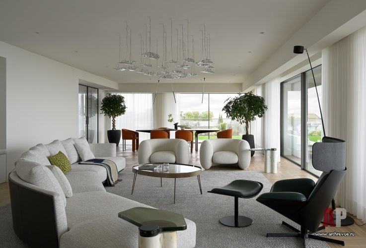 Фото интерьера гостиной квартиры в стиле минимализм