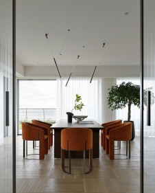 Фото интерьера столовой квартиры в стиле минимализм