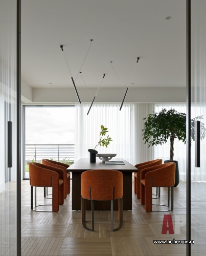 Фото интерьера столовой квартиры в стиле минимализм
