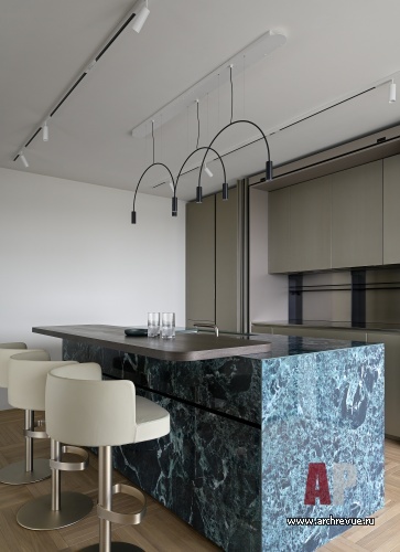 Фото интерьера кухни квартиры в стиле минимализм