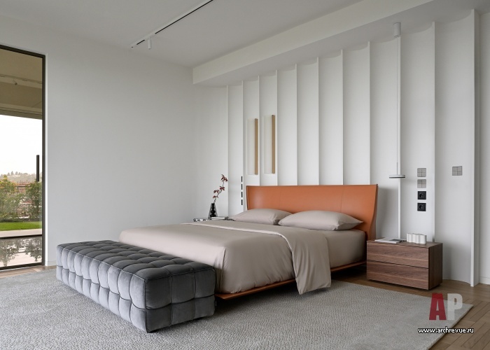 Фото интерьера спальни квартиры в стиле минимализм