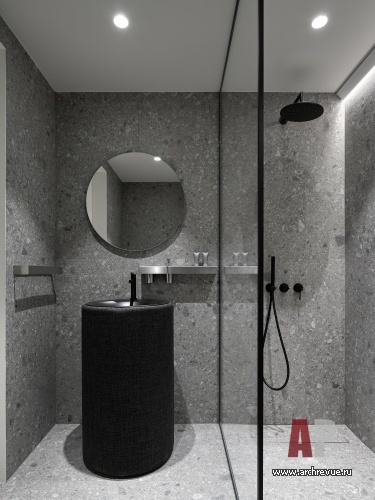 Фото интерьера санузла квартиры в стиле минимализм