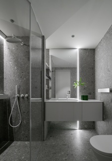 Фото интерьера санузла квартиры в стиле минимализм