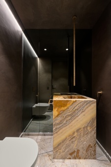 Фото интерьера гостевого санузла квартиры в стиле минимализм