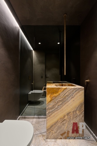 Фото интерьера гостевого санузла квартиры в стиле минимализм