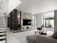 Фото интерьера гостиной дома в стиле минимализм