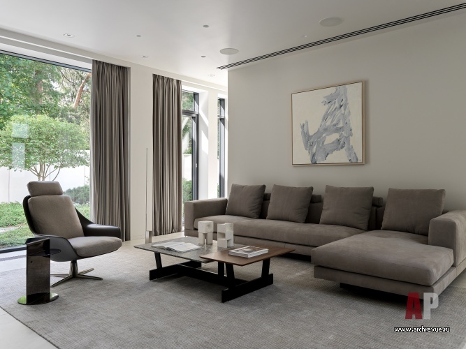 Фото интерьера гостиной дома в стиле минимализм