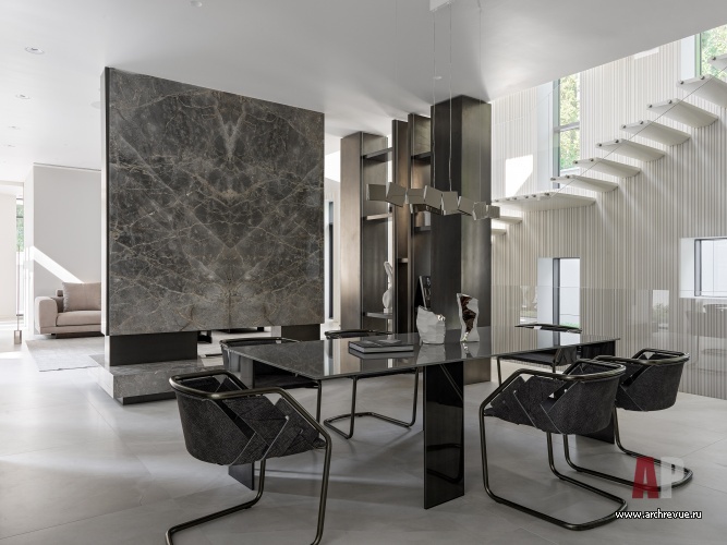 Фото интерьера столовой дома в стиле минимализм