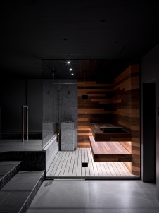 Фото интерьера сауны дома в стиле минимализм