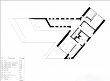 План второго этажа двухэтажного дома с авторской архитектурой. Общая площадь - 620 кв. м.