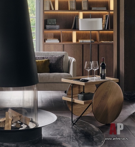 Фото интерьера гостиной квартиры в стиле шале 