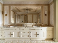 Фото интерьера санузла квартиры в стиле неоклассика 