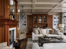 Фото интерьера зоны отдыха квартиры в стиле неоклассика 
