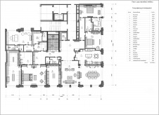 Планировка 1 этажа 2-х этажной резиденции на Гребном канале.