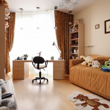 Фото интерьера детской трехуровневого пентхауса в современном стиле