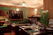 Фото интерьера столовой квартиры в стиле фьюжн