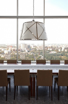 Фото интерьера столовой гостевой квартиры в современном стиле