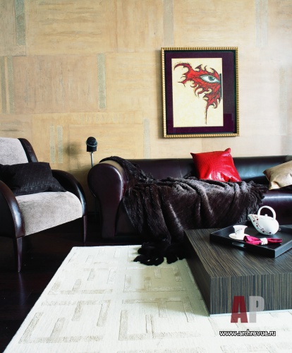 Фото интерьера зоны отдыха квартиры в стиле гламур