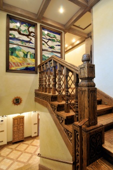 Фото лестницы дома в стиле кантри