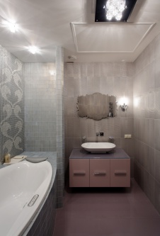 Фото интерьера санузла квартиры в стиле минимализм