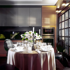 Фото интерьера кухни квартиры в стиле фьюжн