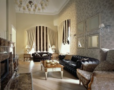 Фото интерьера гостиной дома в классическом стиле