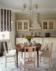 Фото интерьера кухни дома в классическом стиле
