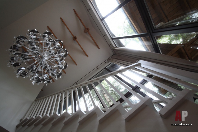Фото лестницы гостевого дома в стиле фьюжн