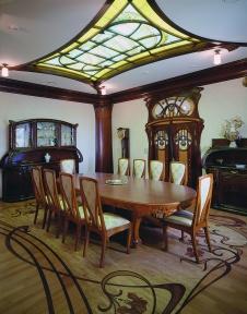 Фото интерьера столовой дома в стиле модерн