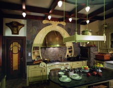 Фото интерьера кухни дома в стиле модерн