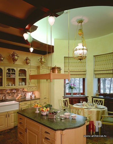 Фото интерьера кухни дома в стиле модерн