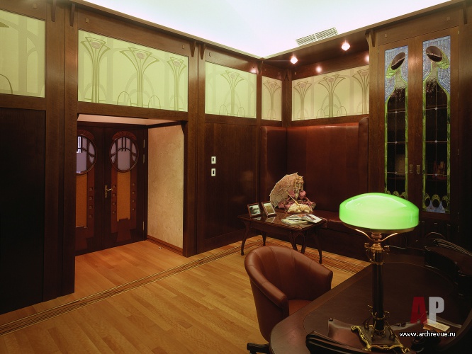 Фото интерьера кабинета дома в стиле модерн