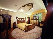 Фото интерьера спальни дома в стиле модерн