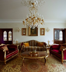 Фото интерьера зоны отдыха квартиры в классическом стиле