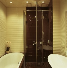 Фото интерьера санузла квартиры в стиле ар-деко