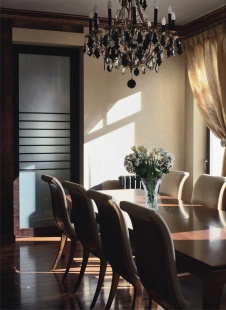 Фото интерьера столовой квартиры в стиле фьюжн