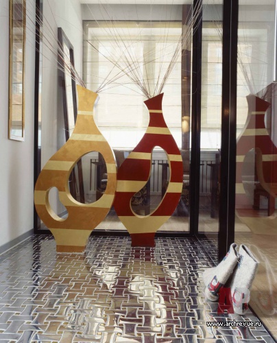 Фото интерьера холла зоны офиса в стиле фьюжн