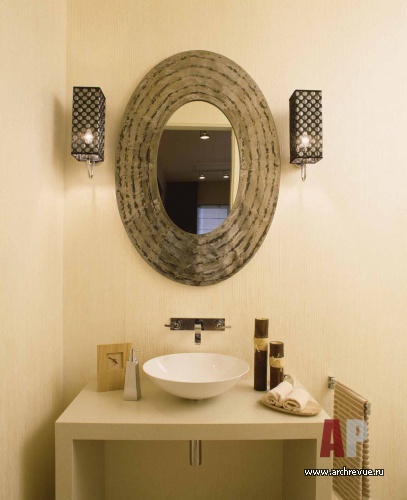 Фото интерьера санузла офиса в стиле фьюжн