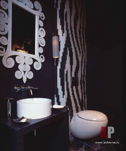 Фото интерьера санузла офиса в стиле фьюжн