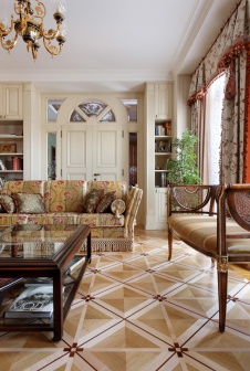 Фото интерьера гостиной квартиры в классическом стиле